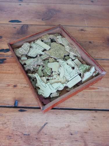 19th Century Hamley Bros of London Dissected Map of England and Wales