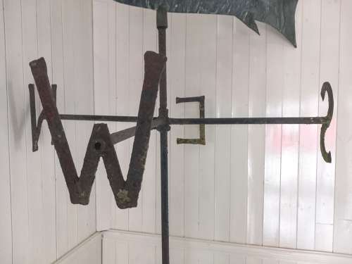 Large 19th Century Folk Art Copper Fish Weathervane