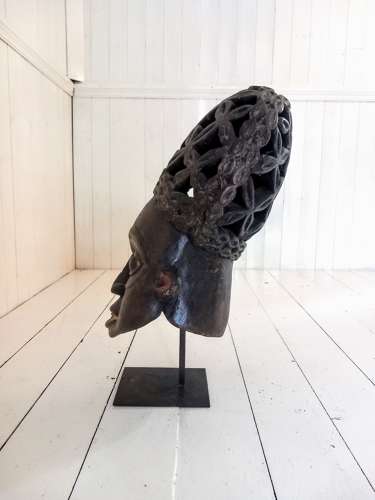 Early 20th Century Bamum Helmet Mask Cameroon