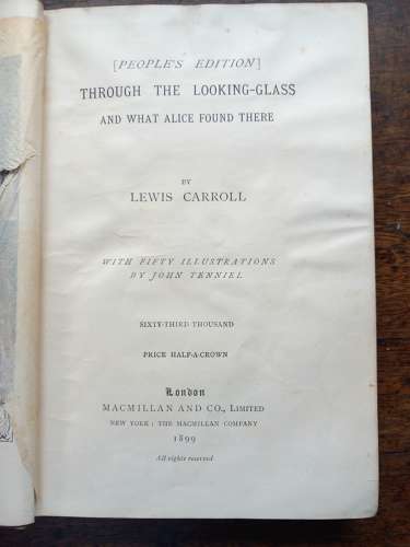 Through the Looking Glass by Lewis Carroll 1899