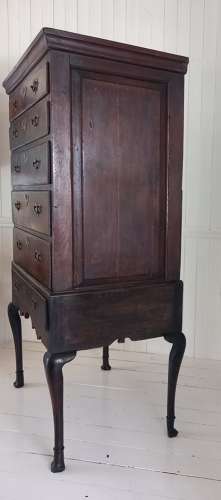 Early 18th Century Irish Oak Chest on Stand