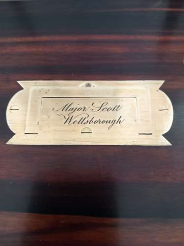 19th Century Officers Coromandel Vanity Box