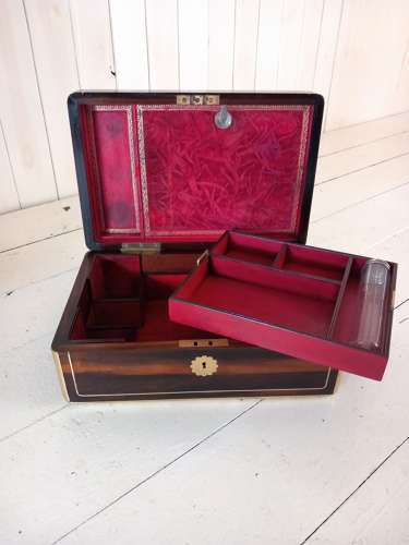 19th Century Officers Coromandel Vanity Box