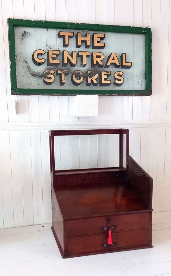 19th Century Mahogany Shop Counter Clerks Desk