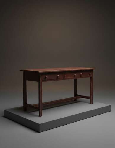 Early 20th Century Irish original painted pine prep Table