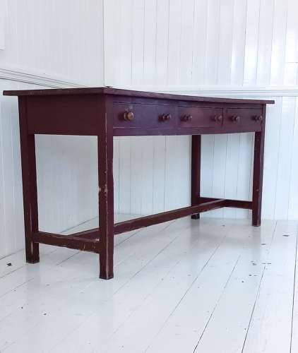 Early 20th Century Irish original painted pine prep Table