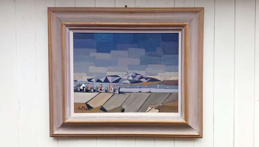 Oil on Canvas  Alex Mckenna b1943 'Hauled Boats'