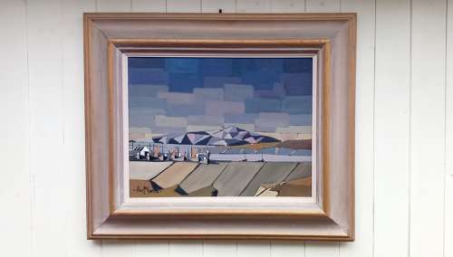 Oil on Canvas  Alex Mckenna b1943 'Hauled Boats'