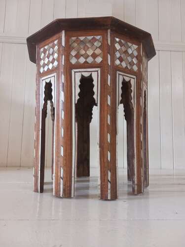 Late 19th Century Ottoman Parquetry Walnut Side Table