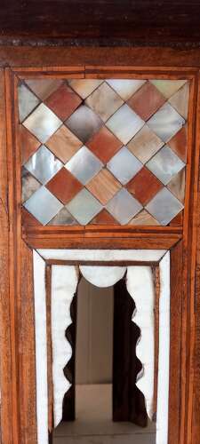 Late 19th Century Ottoman Parquetry Walnut Side Table