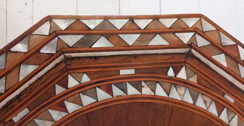 Late 19th Century Ottoman Parquetry Walnut Side Table