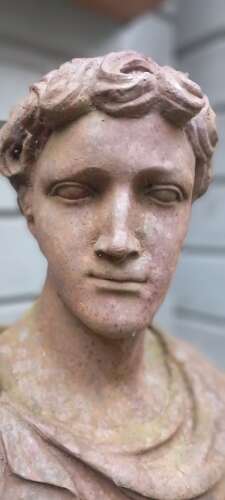 Early 20th century Cast iron bust of Caligula