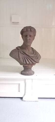 Early 20th century Cast iron bust of Caligula