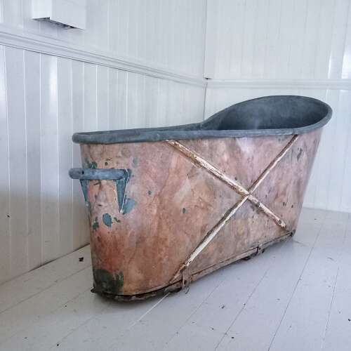 French 19th century Zinc Slipper Bath