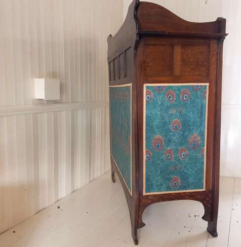 19th Century George Montague Ellwood Arts & Crafts period Oak Settle