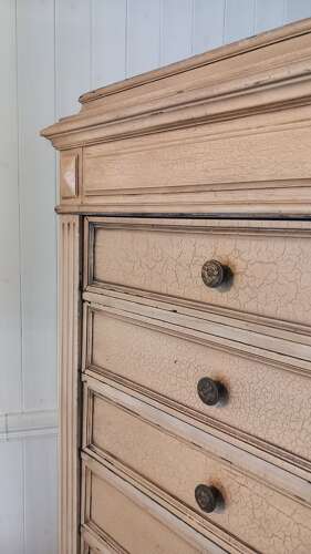 Early 20th Cenury Painted French Notary Cabinet of Twenty Drawers