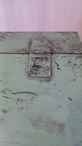 Early 20th Century vernacular painted pine meal bin