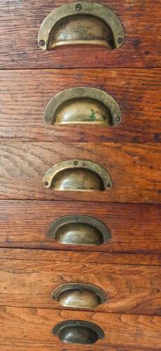 Early 20th Century eight drawer Oak Plan Chest
