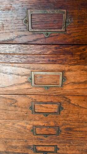 Early 20th Century eight drawer Oak Plan Chest
