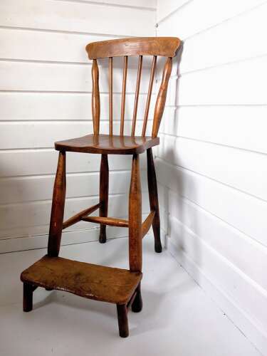C1900 Beech and Elm Clerks Chair