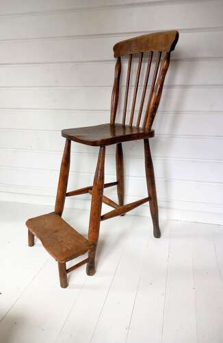 C1900 Beech and Elm Clerks Chair