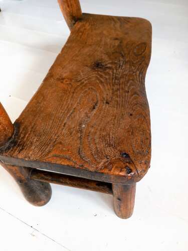 C1900 Beech and Elm Clerks Chair