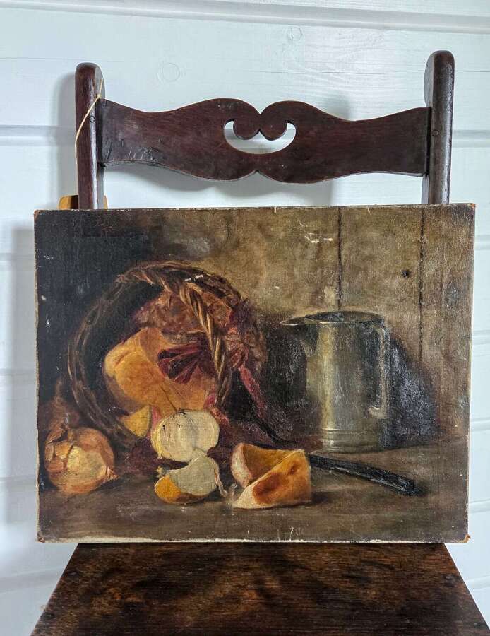 French 19th Century still life oil on Canvas