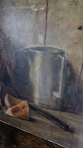 French 19th Century still life oil on Canvas