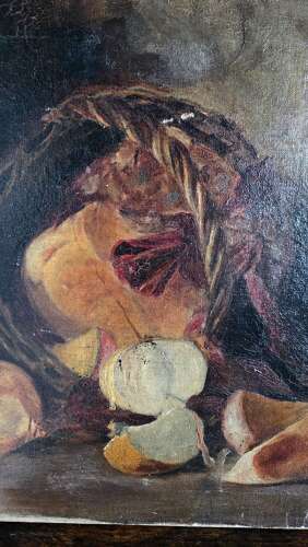 French 19th Century still life oil on Canvas