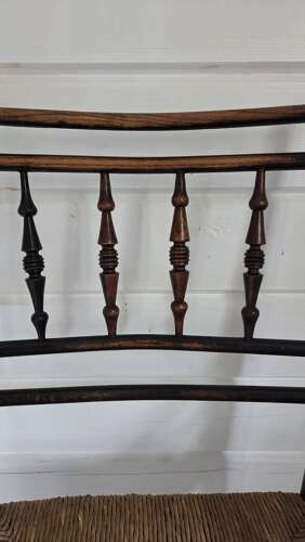 19th Century ebonised Arts & Crafts Sussex Chair
