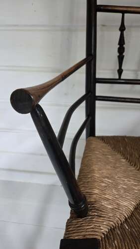 19th Century ebonised Arts & Crafts Sussex Chair