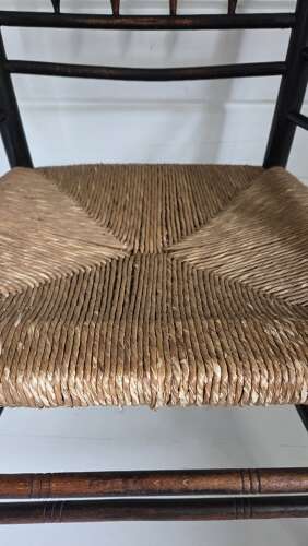 19th Century ebonised Arts & Crafts Sussex Chair