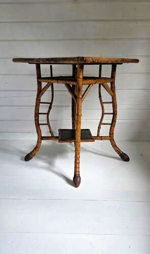 19th Century Chinoiserie Tiger Bamboo occasional table