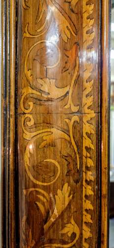 Late 17th Century William and Mary Walnut and marquetry cushion frame Mirror