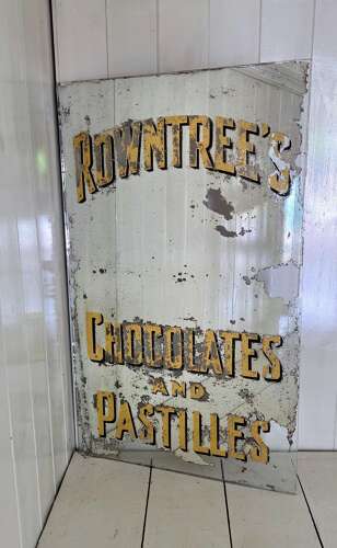 Original Early 20th Century Rowntree's Chocolates and Pastilles advertising Mirror