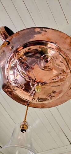 C1890 Birmingham School Arts & Crafts movement brass and copper Ceiling Light
