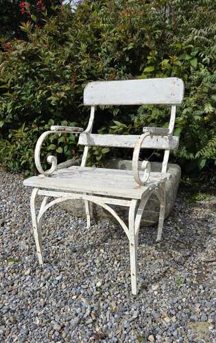 Four French Wrought Iron Garden chairs c1910