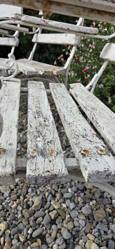 Four French Wrought Iron Garden chairs c1910