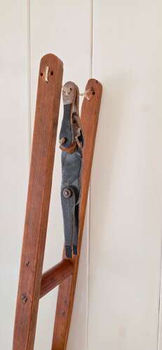 Early 20th century Folk art Trapeze toy