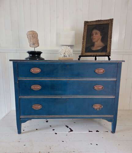 19th century painted chest of drawers