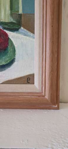 20th century Red Apples still life oil on canvas