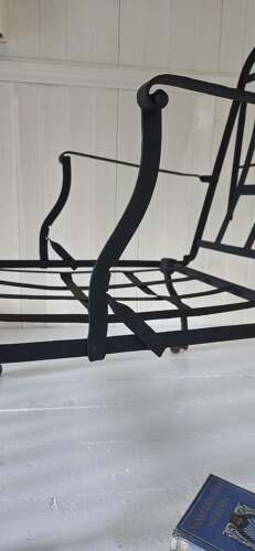 19th Century Metamorphic wrought iron Campaign Chair