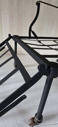 19th Century Metamorphic wrought iron Campaign Chair