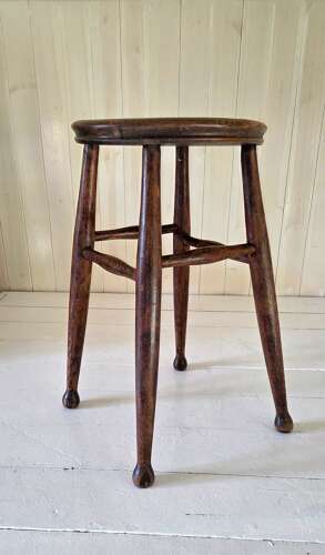 19th Century Elm Kitchen stool.