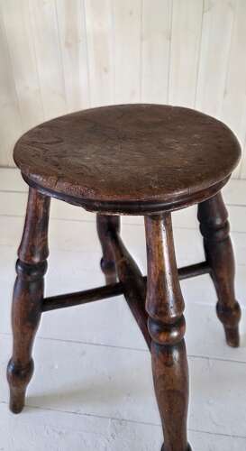 19th Century Elm Tavern Stool