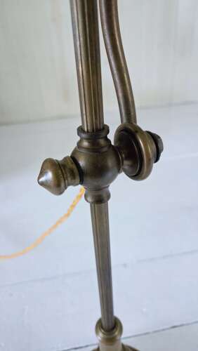 French Art Nouveau brass 'Student' Desk Lamp
