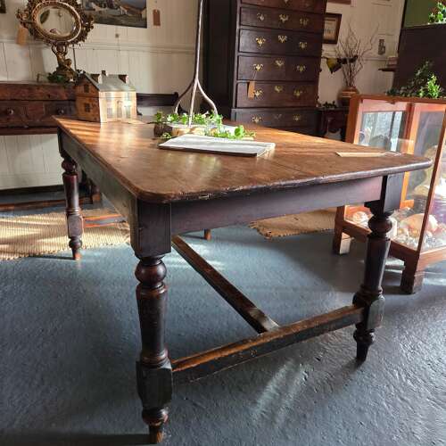 19th Century Pine Farmhouse Refectory Dining Table