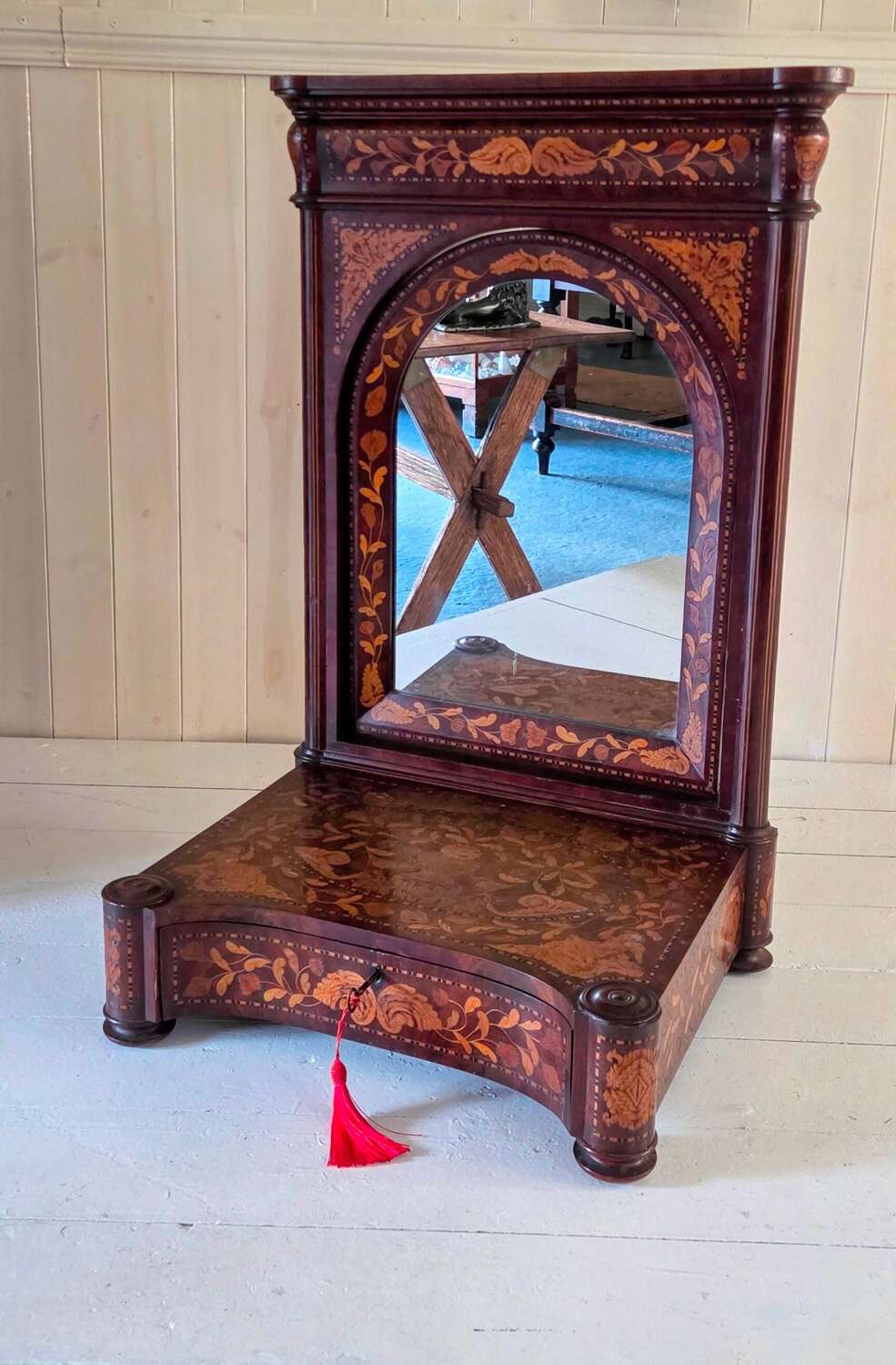 Early 19th century Dutch Marquetry Dressing Mirror