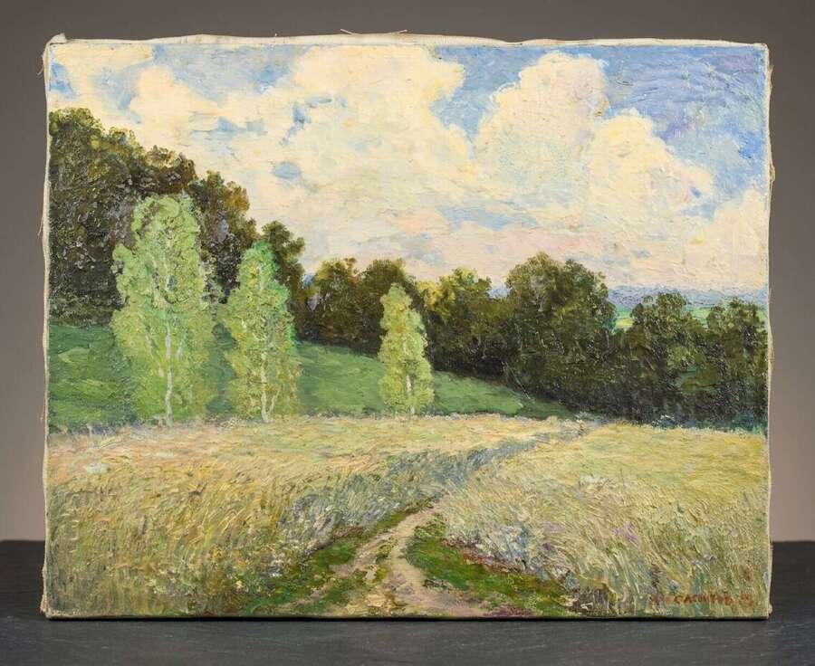 20th Century oil on canvas landscape painting