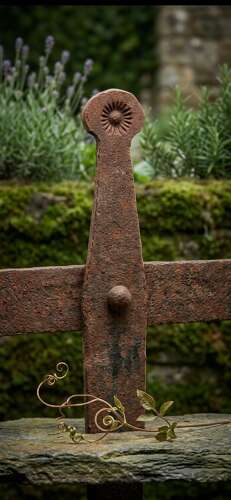 19th Century Irish wrought iron pedestrian strapwork gate